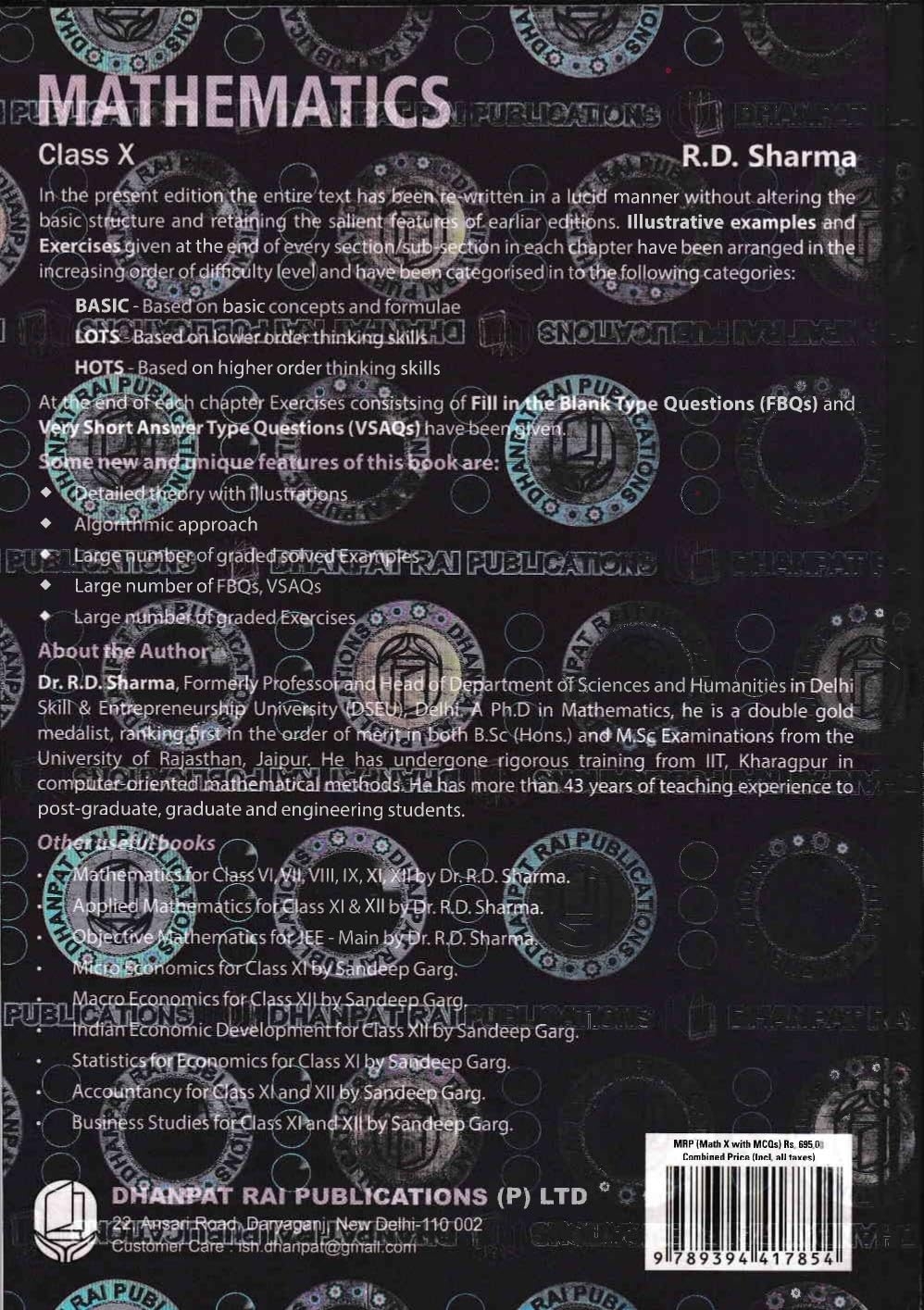 Mathematics Class 10 by R.D. Sharma | CBSE Exam Preparation Book & MCQ Practice Guide | Dhanpat Rai Publications(2026-2027) New edition (R.d. Sharma Mathematics Series) - Image 2