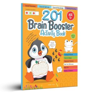 201 Brain Booster Activity Book - Fun Activities and Exercises For Children | Tracing & Pattern, Colors & Shapes, Maze | Ages 5 and up | 1.5 hours of fun time