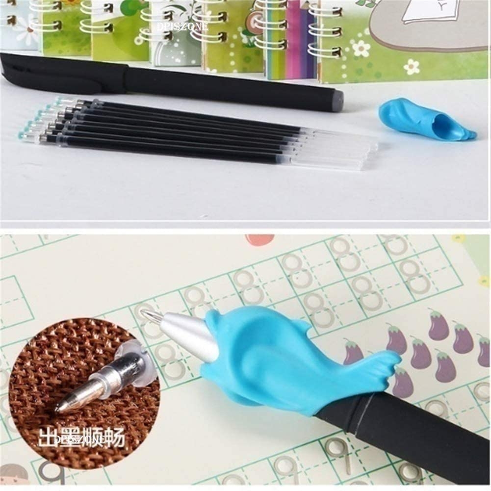 Sank Magic Practice Copybook, (4 BOOK + 10 REFILL+ 1 Pen +1 Grip) Number Tracing Book for Preschoolers with Pen, Magic Calligraphy Copybook Set Practical Reusable Writing Tool Simple Hand Lettering - Image 4