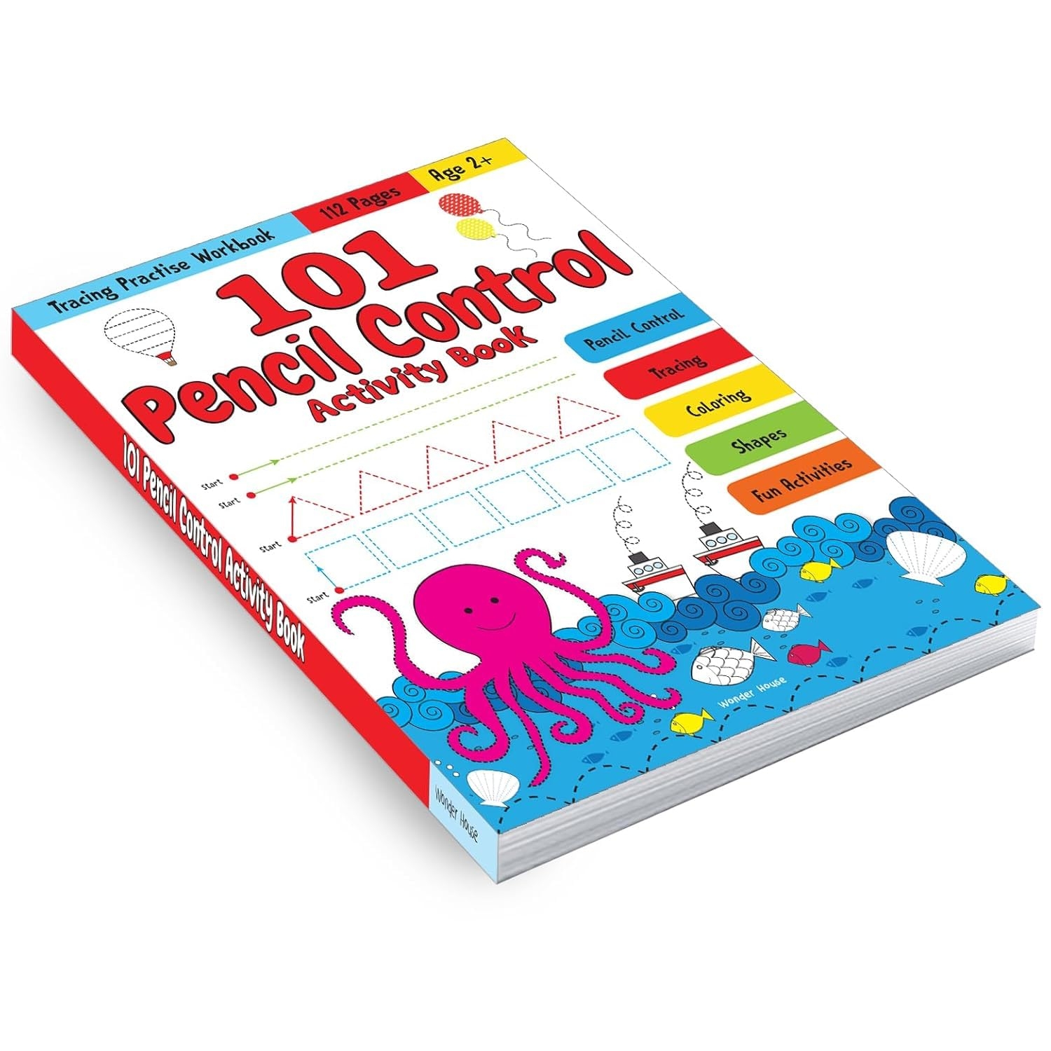 101 Pencil Control Activity Book For Kids: Tracing Practise Book | Age 2+ and up | 4 hours of writing activities - Image 4