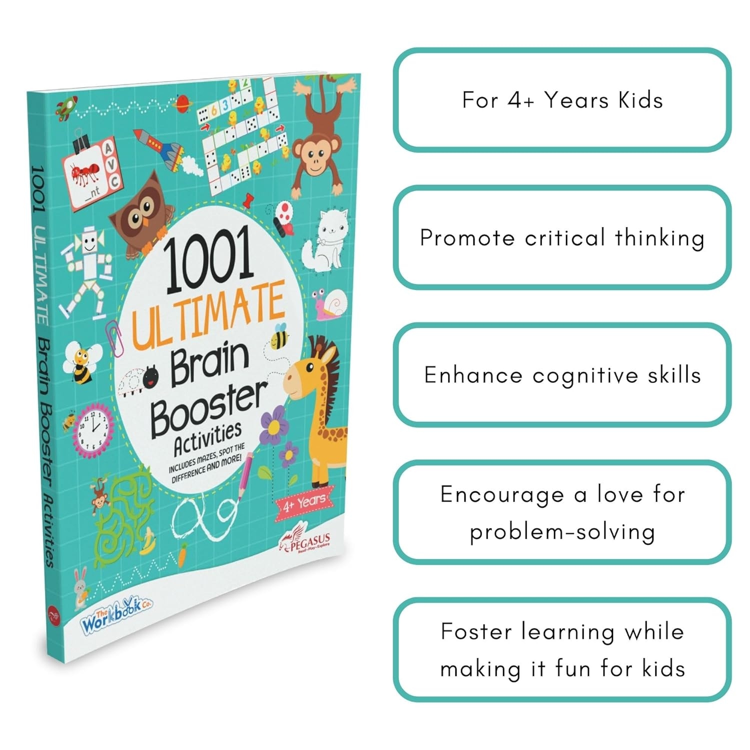 1001 Ultimate Brain Booster Activity book for 3 to 6 Years Old Kids |Enhance the Child Mind with Cognitive Excellence with Interactive Activity Book - Image 2