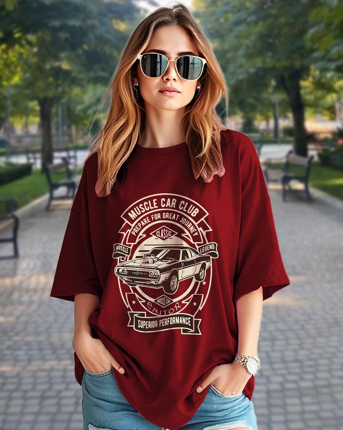 Women's Oversized Graphic T-Shirt - Image 3