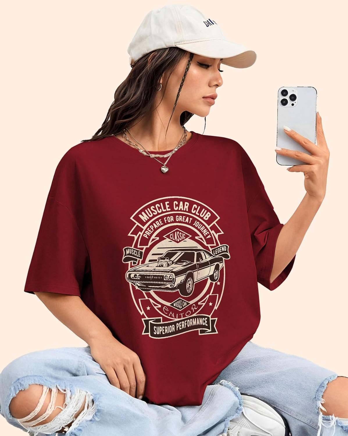 Women's Oversized Graphic T-Shirt - Image 5