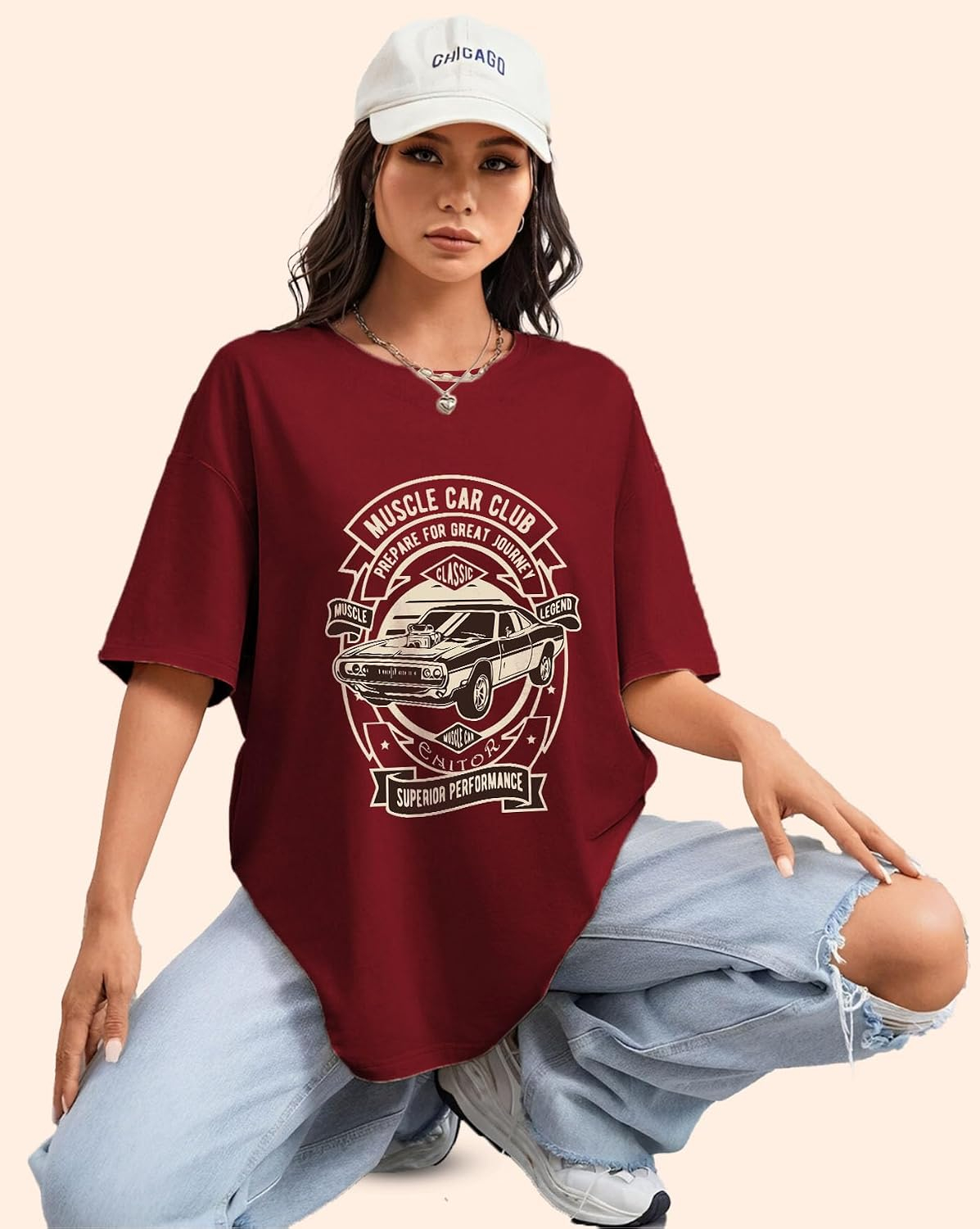 Women's Oversized Graphic T-Shirt - Image 6