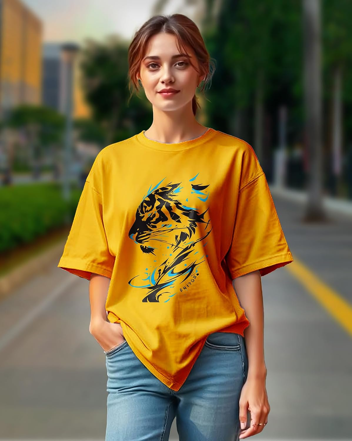 Women's Oversized Graphic T-Shirt - Image 9