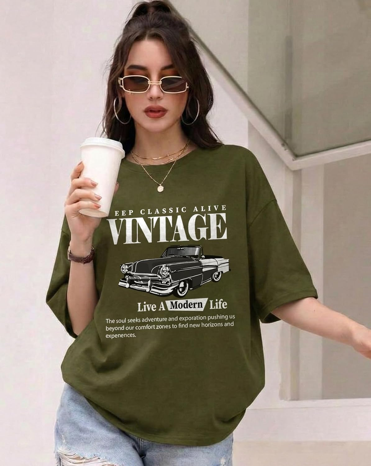 Women's Oversized Graphic T-Shirt - Image 14
