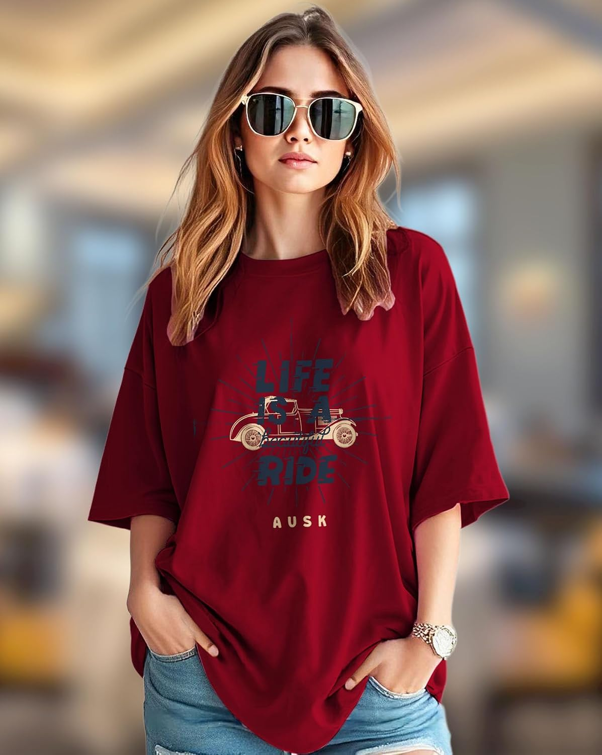Women's Oversized Graphic T-Shirt - Image 16
