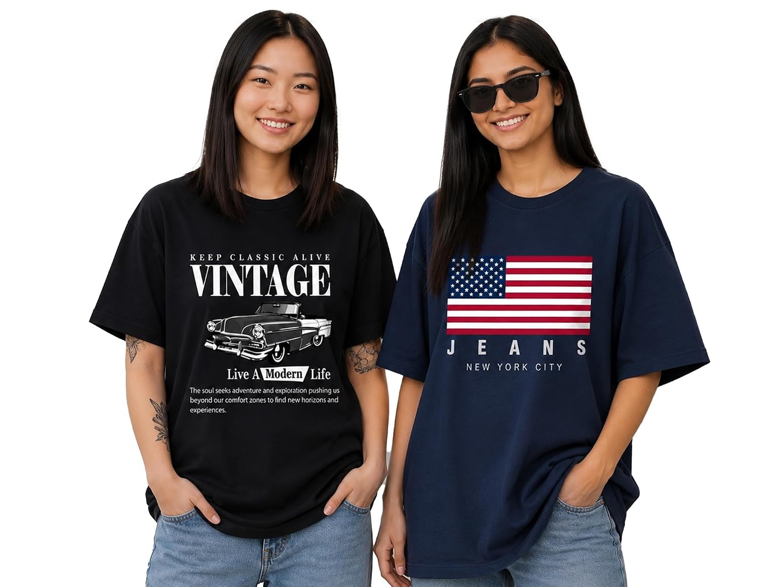 Women's Oversized Graphic T-Shirt - Image 18