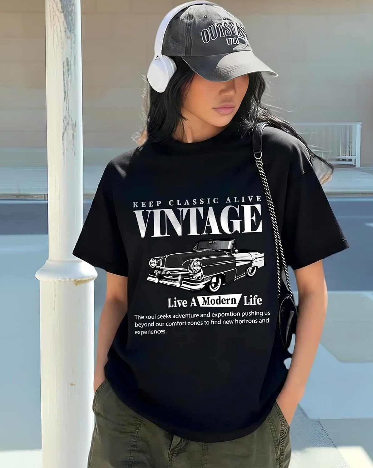 Women's Oversized Graphic T-Shirt - Image 19
