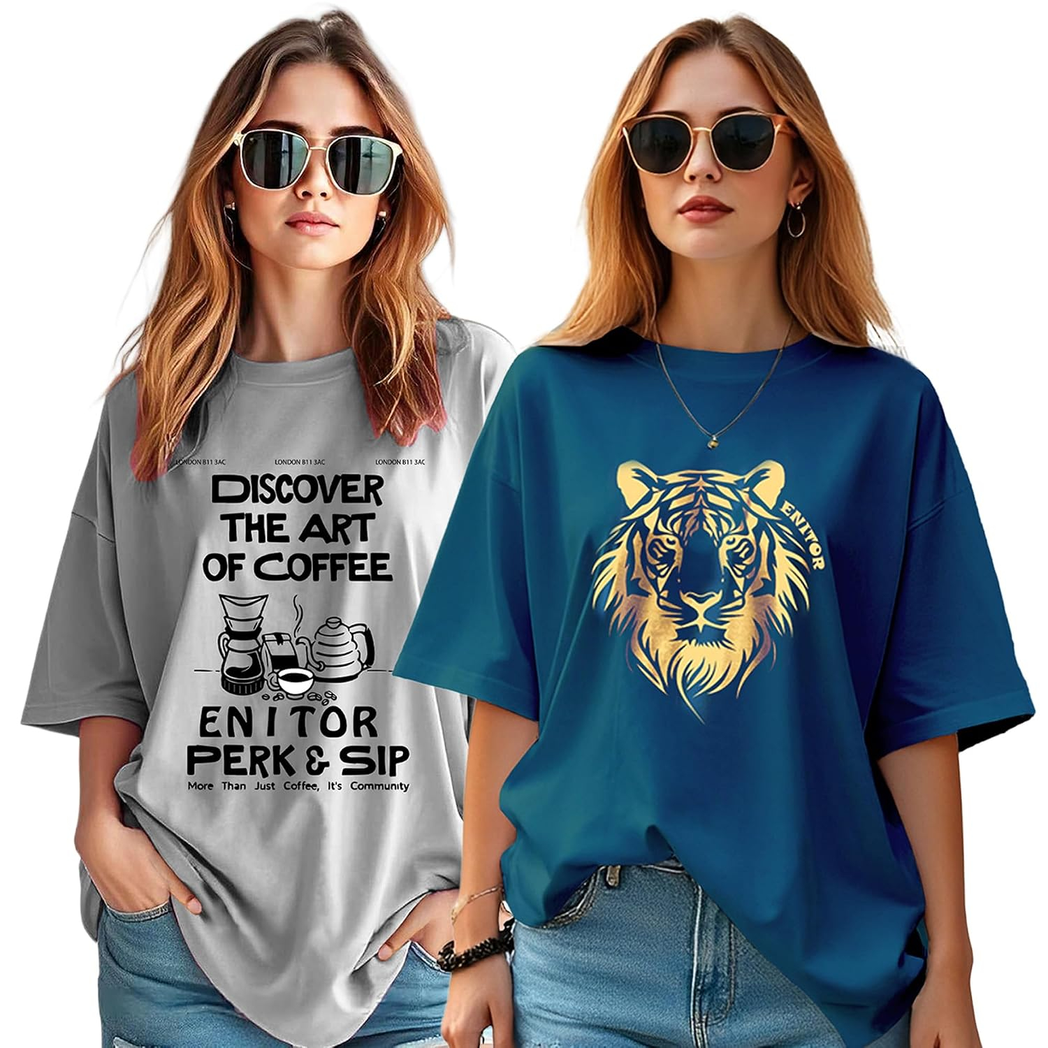 Women's Oversized Graphic T-Shirt - Image 23