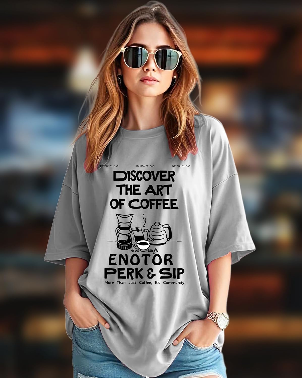 Women's Oversized Graphic T-Shirt - Image 26