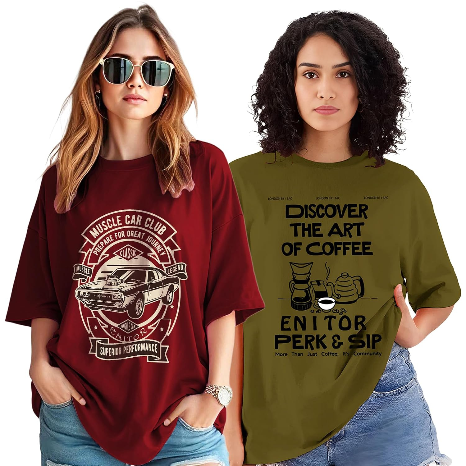 Women's Oversized Graphic T-Shirt - Image 29
