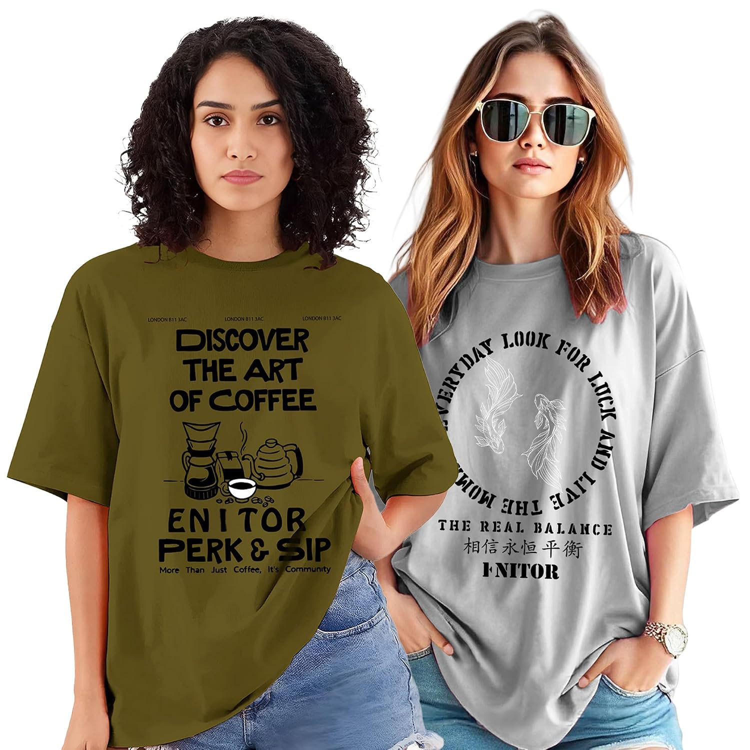 Women's Oversized Graphic T-Shirt - Image 38