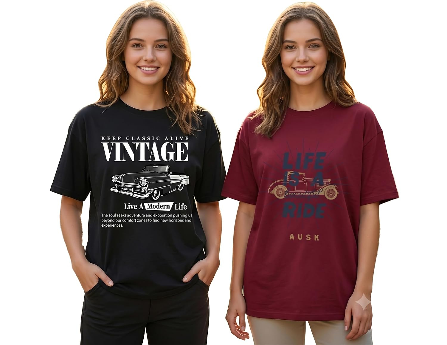 Women's Oversized Graphic T-Shirt - Image 39