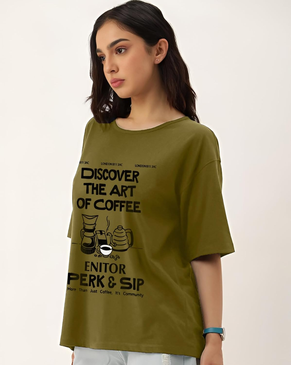 Women's Oversized Graphic T-Shirt - Image 43