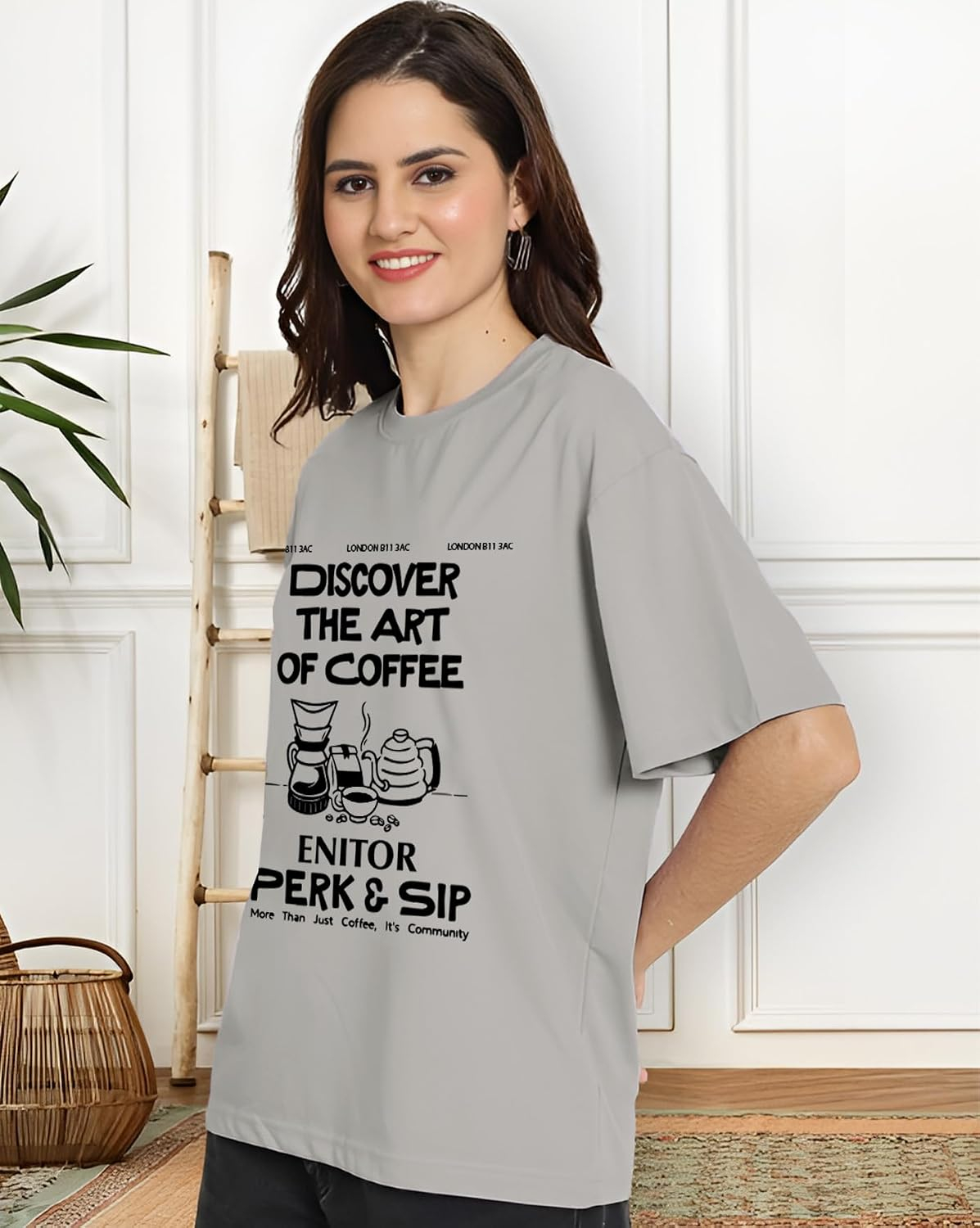 Women's Oversized Graphic T-Shirt - Image 56