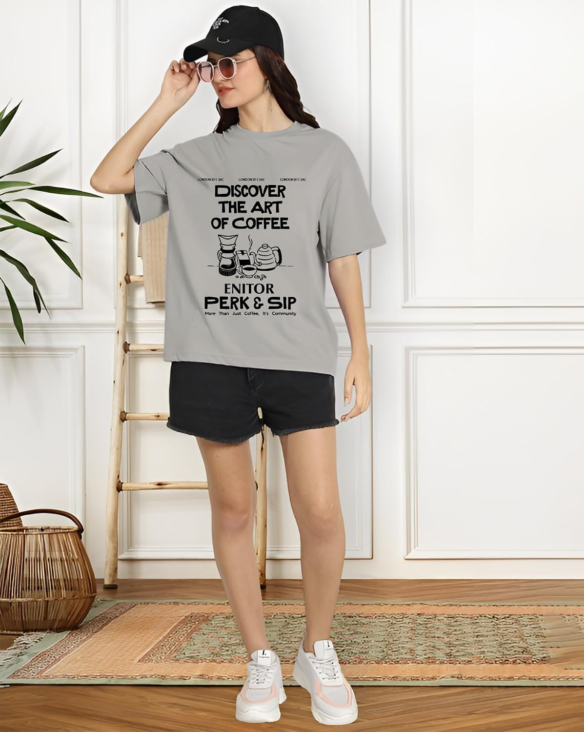 Women's Oversized Graphic T-Shirt - Image 57