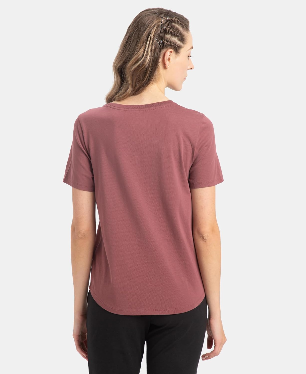 Women's Curved-Hem Cotton T-Shirt - Image 4