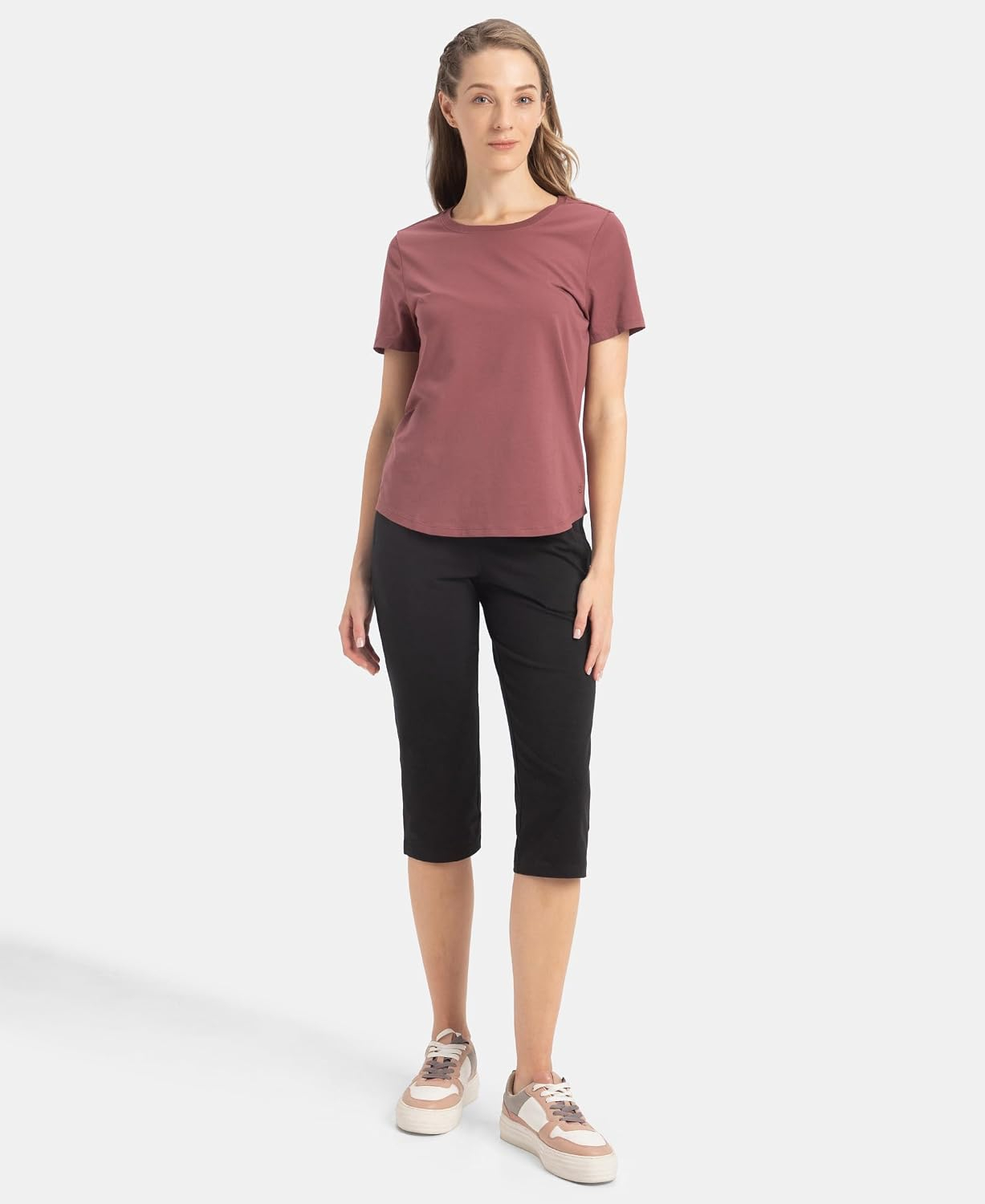 Women's Curved-Hem Cotton T-Shirt - Image 5