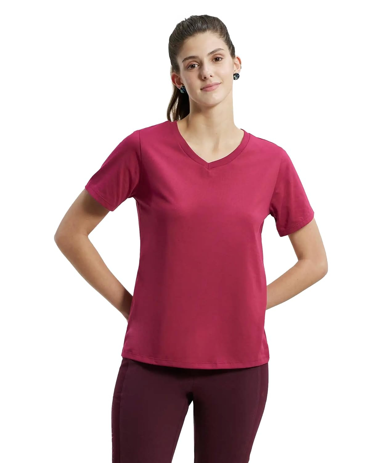 Women's Curved-Hem Cotton T-Shirt - Image 11