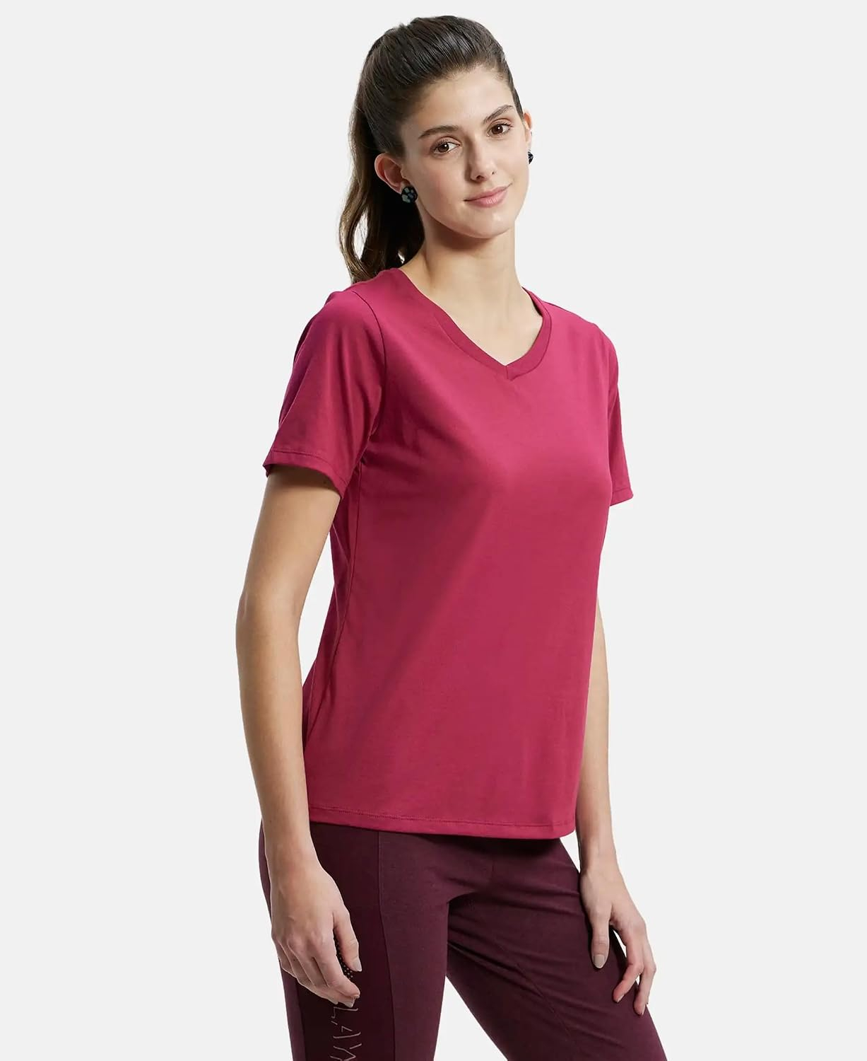 Women's Curved-Hem Cotton T-Shirt - Image 12