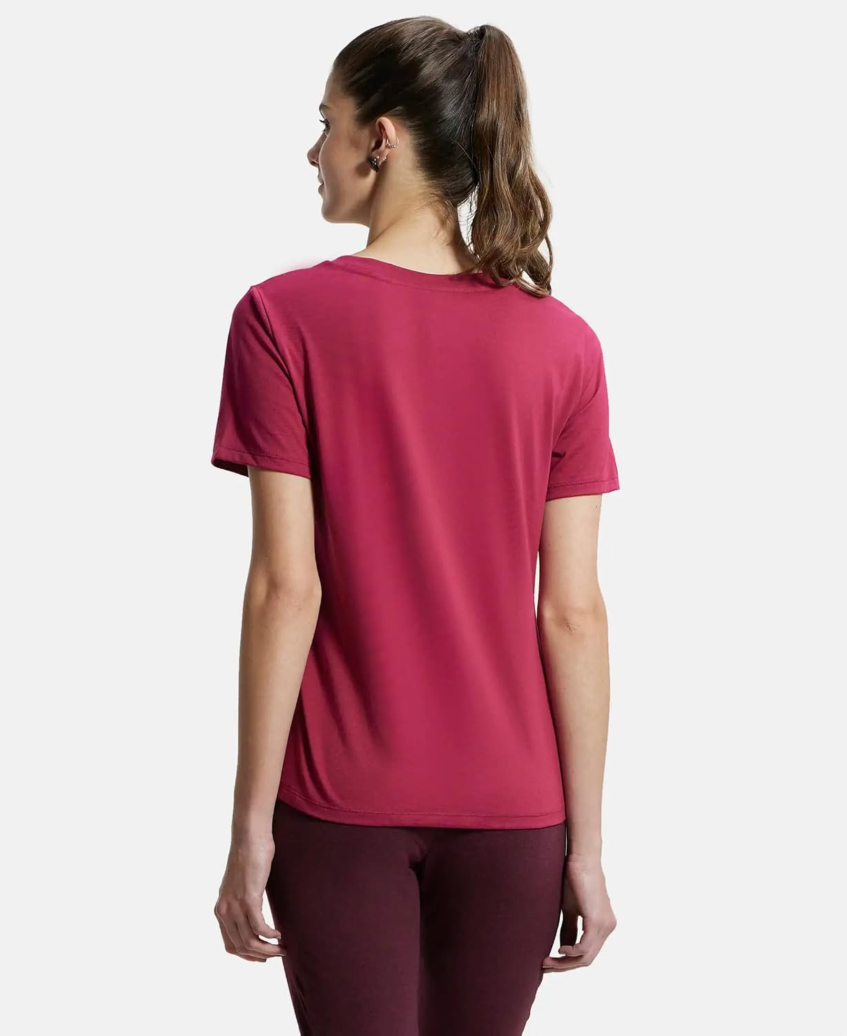 Women's Curved-Hem Cotton T-Shirt - Image 13