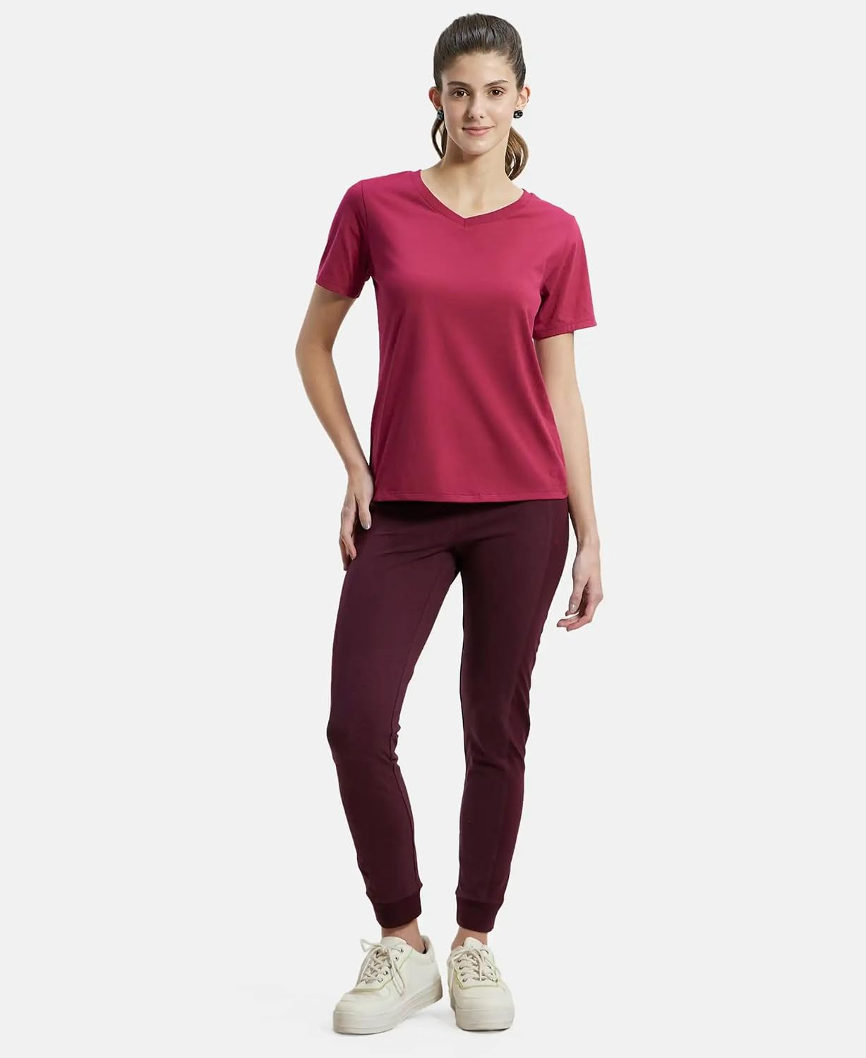 Women's Curved-Hem Cotton T-Shirt - Image 14