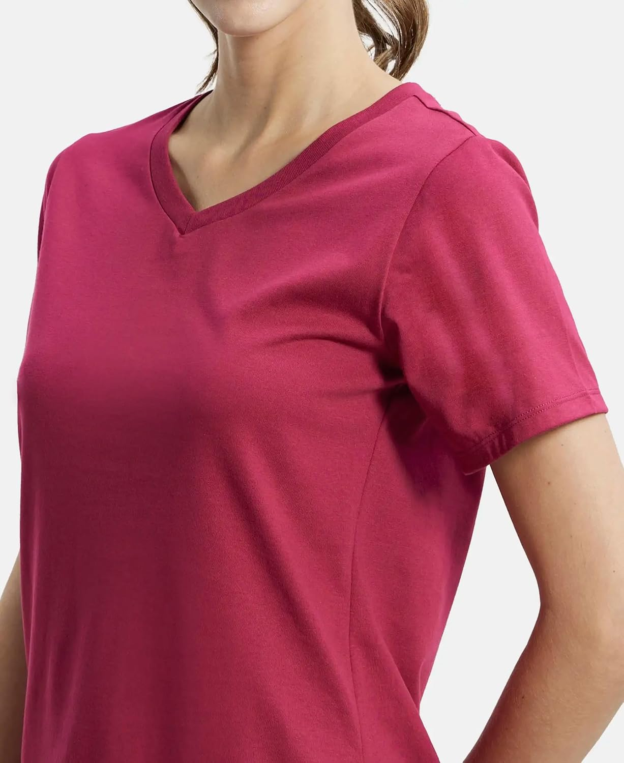 Women's Curved-Hem Cotton T-Shirt - Image 16