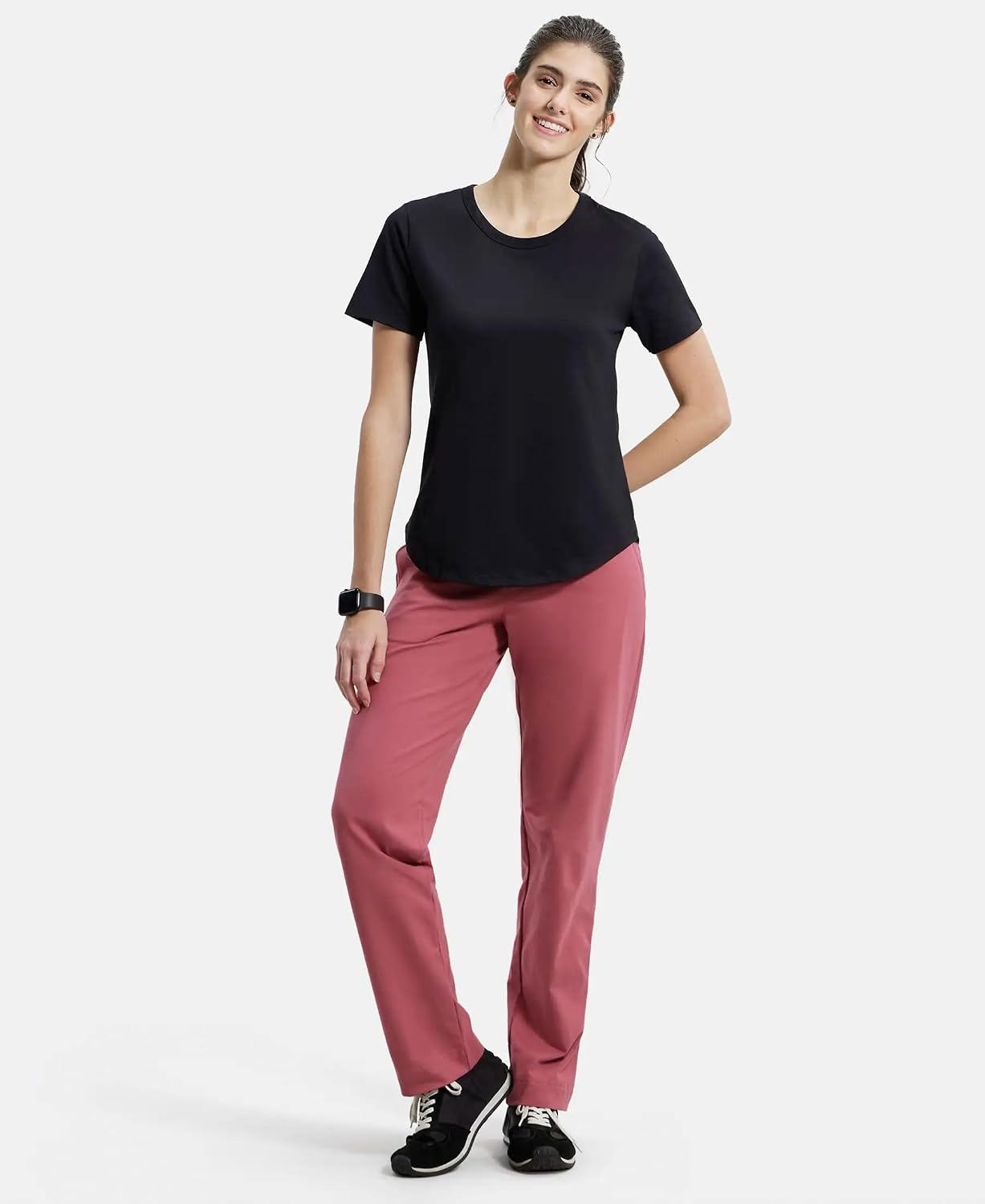 Women's Curved-Hem Cotton T-Shirt - Image 20