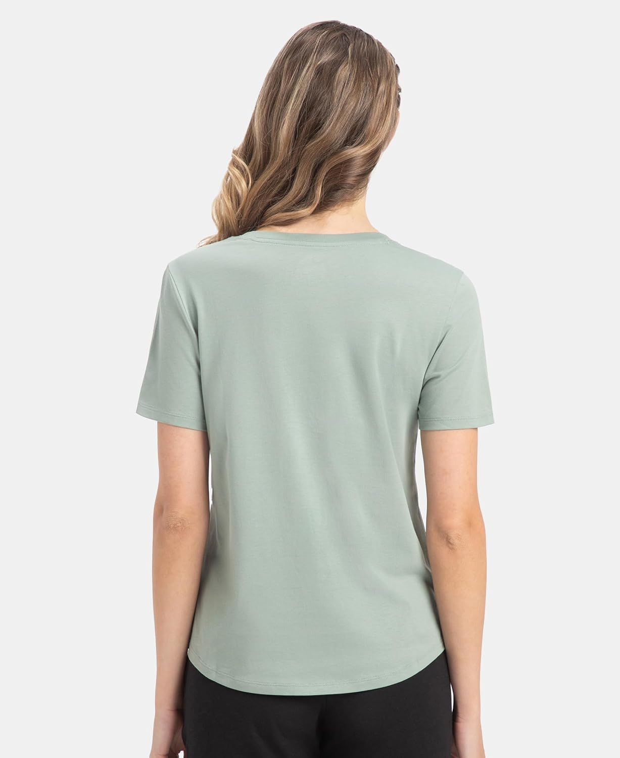 Women's Curved-Hem Cotton T-Shirt - Image 26