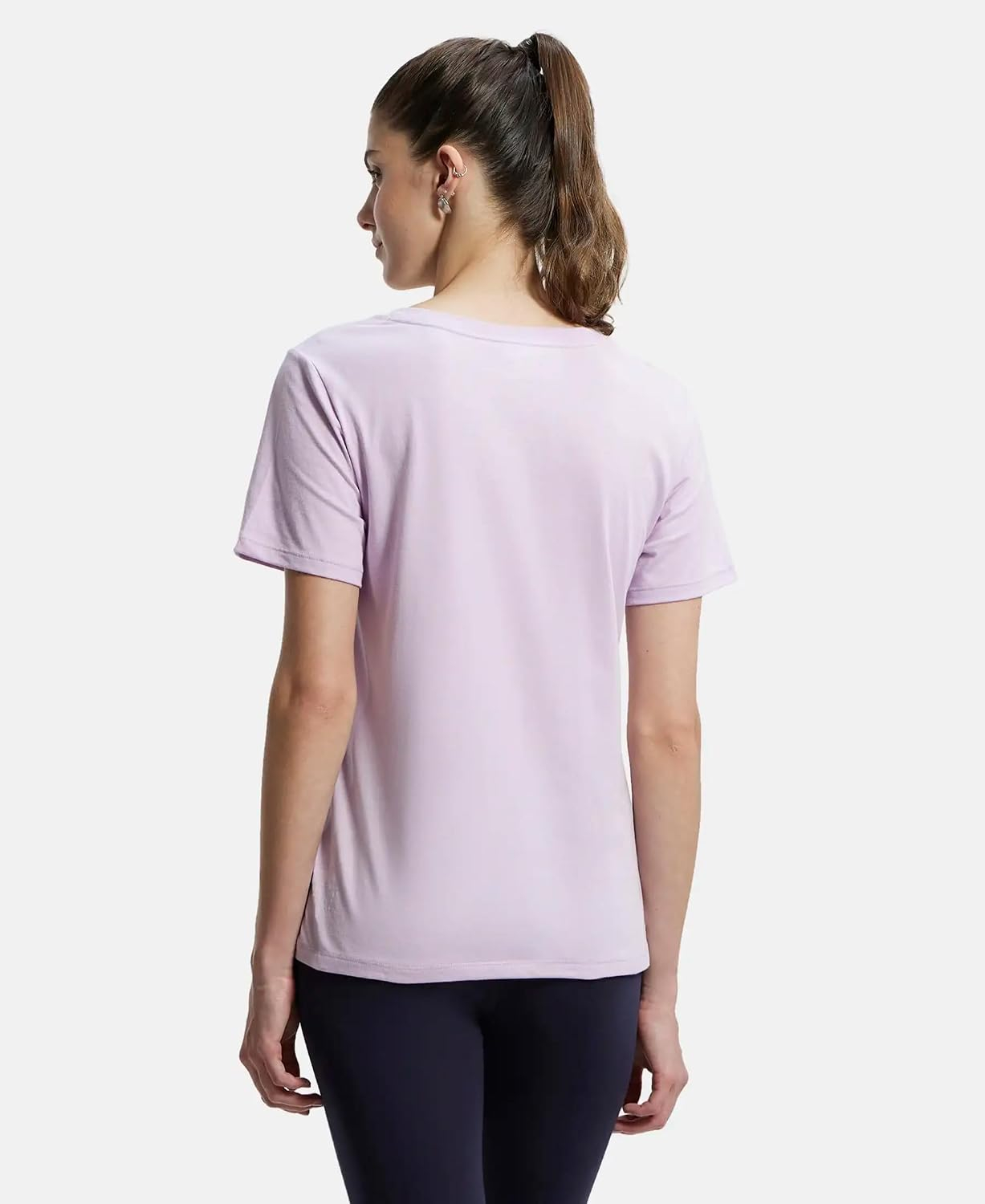 Women's Curved-Hem Cotton T-Shirt - Image 42