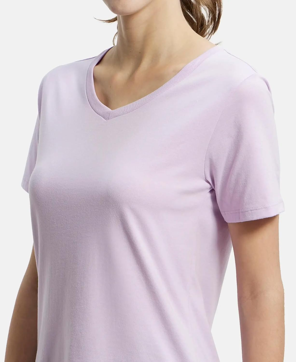 Women's Curved-Hem Cotton T-Shirt - Image 45