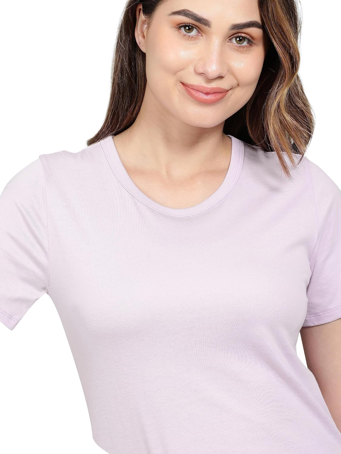 Women's Curved-Hem Cotton T-Shirt - Image 48