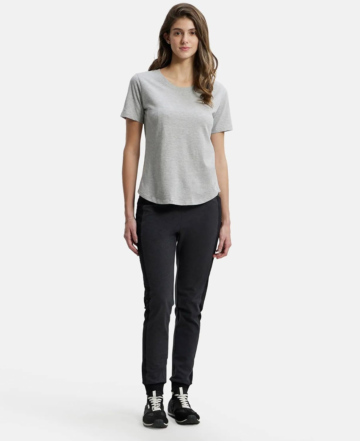 Women's Curved-Hem Cotton T-Shirt - Image 54