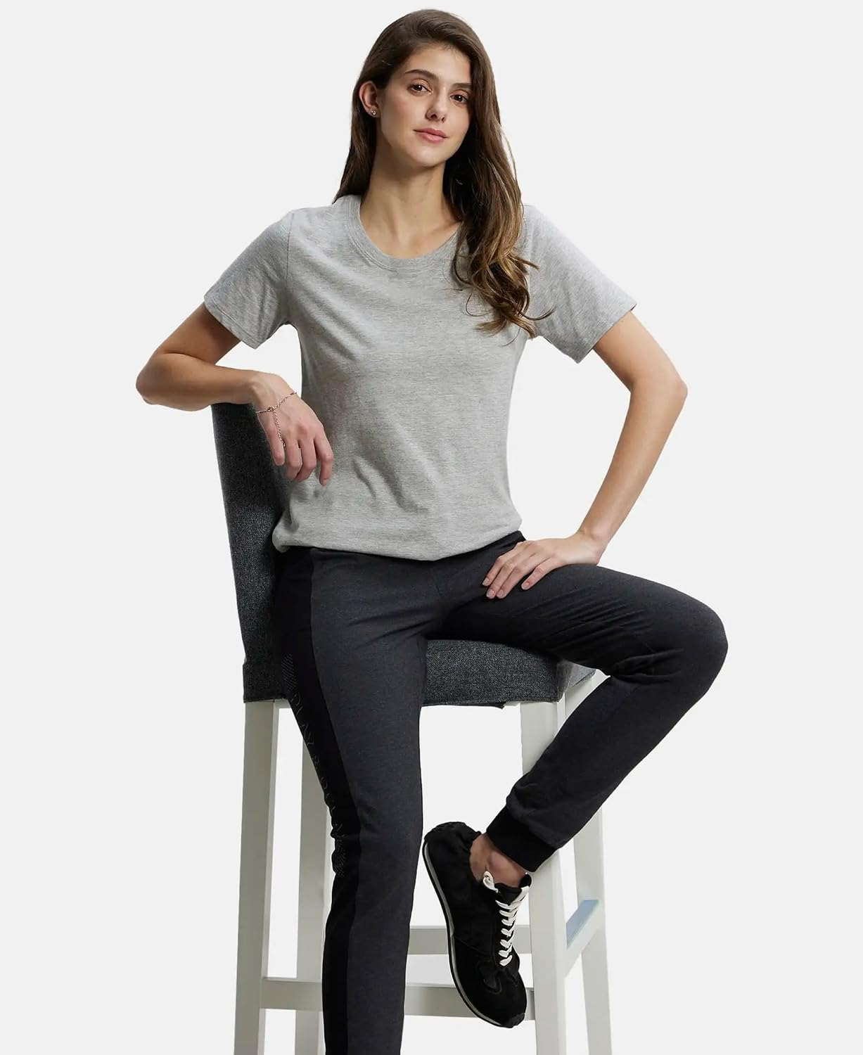 Women's Curved-Hem Cotton T-Shirt - Image 55