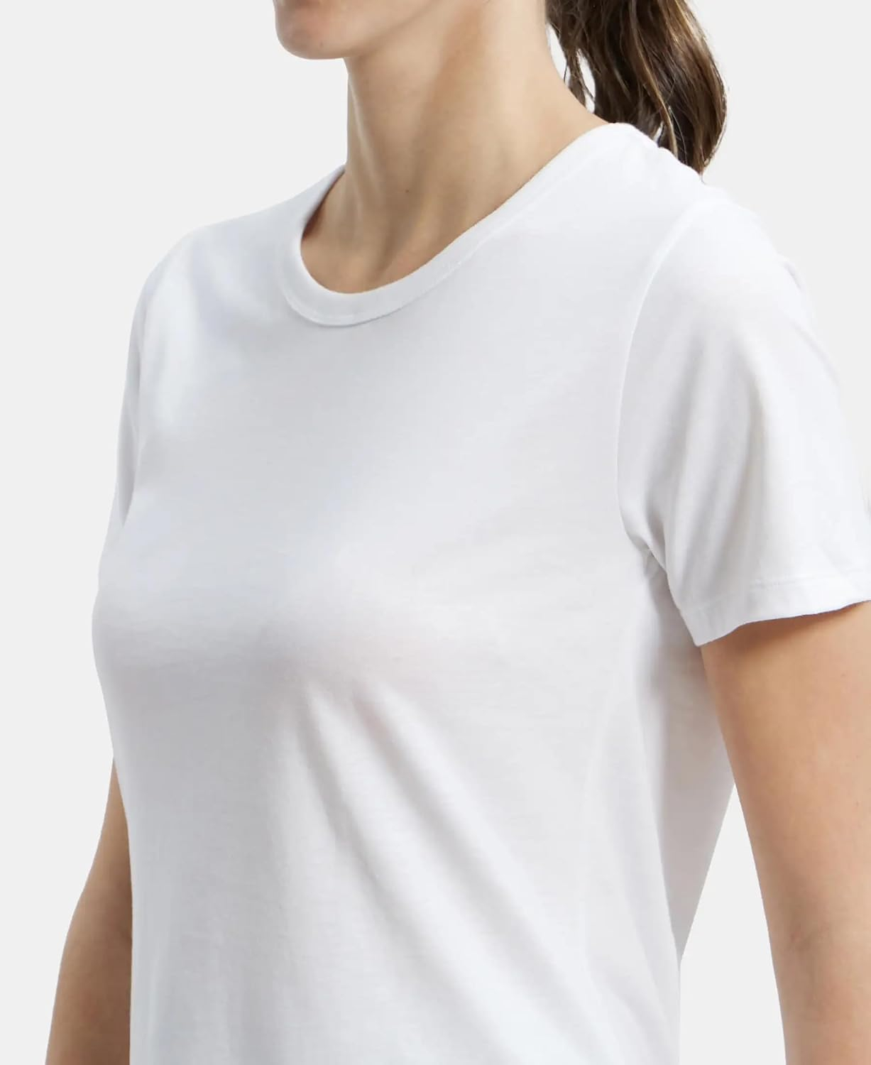 Women's Curved-Hem Cotton T-Shirt - Image 69