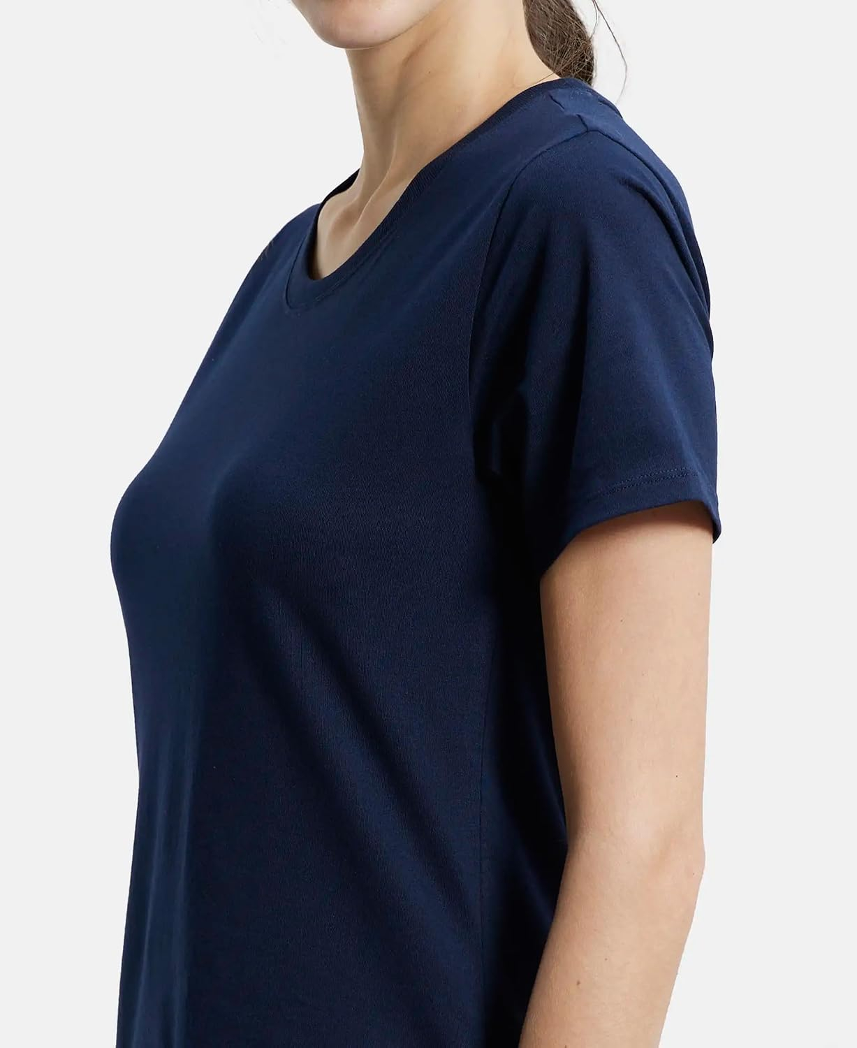 Women's Curved-Hem Cotton T-Shirt - Image 76