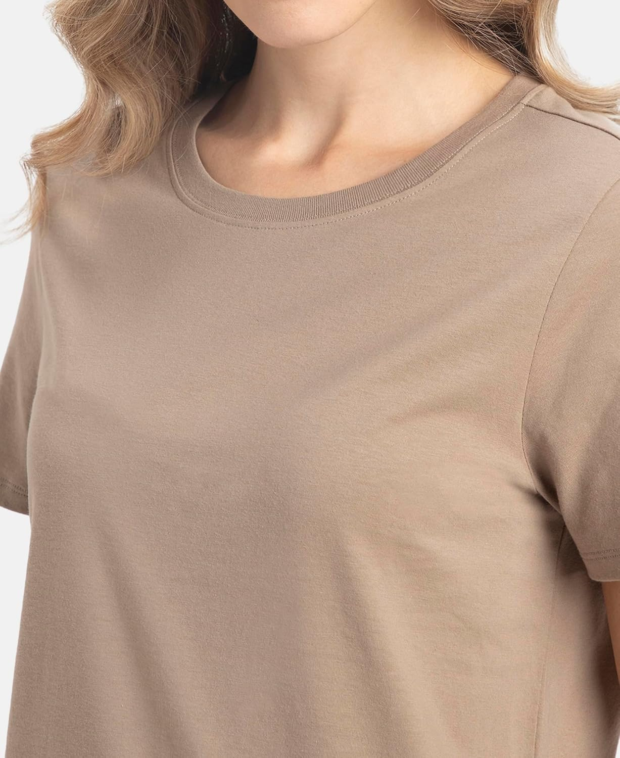 Women's Curved-Hem Cotton T-Shirt - Image 87