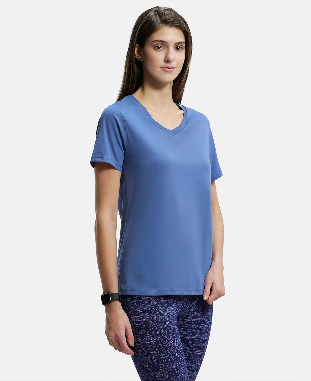 Women's Curved-Hem Cotton T-Shirt - Image 91