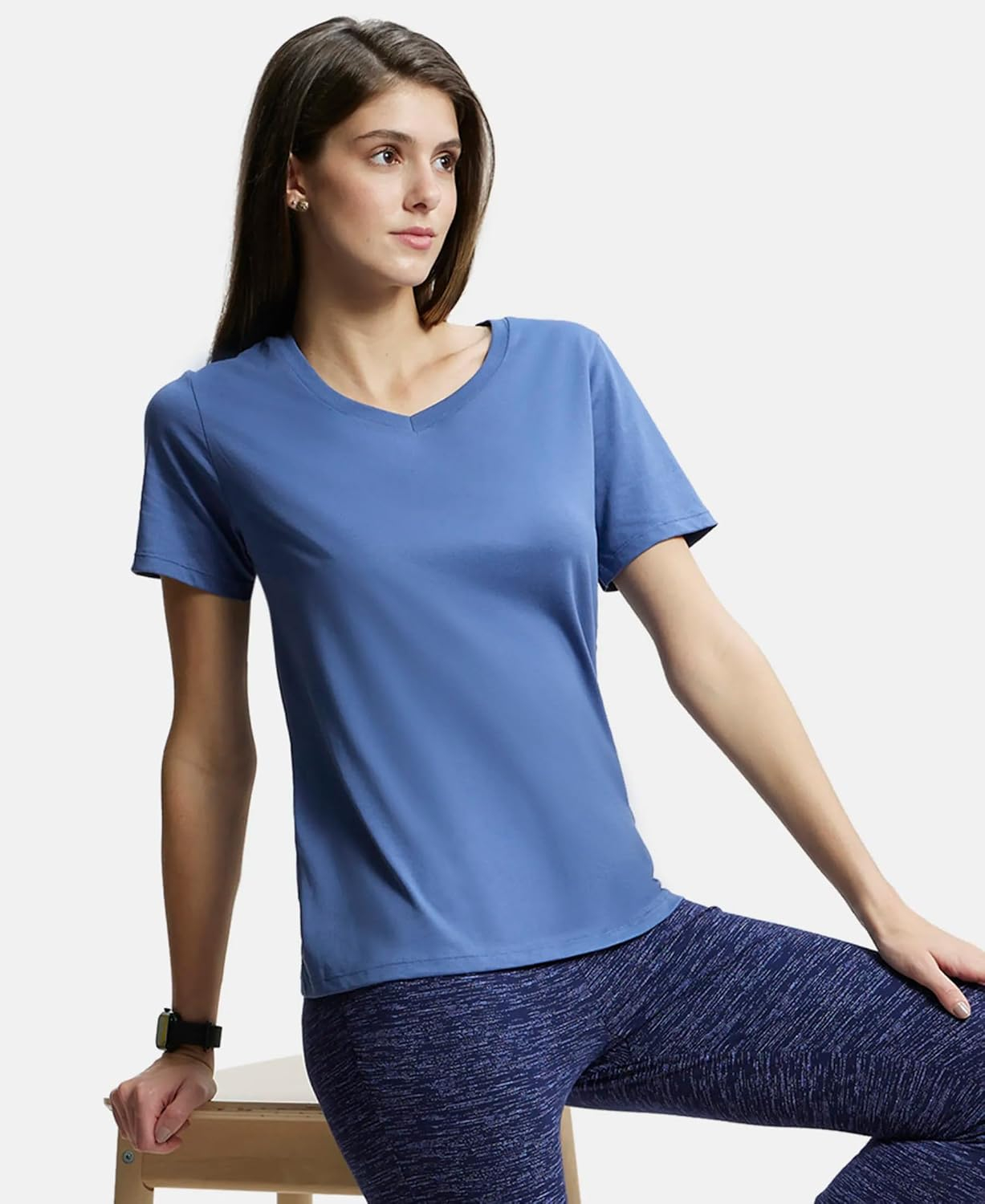 Women's Curved-Hem Cotton T-Shirt - Image 94
