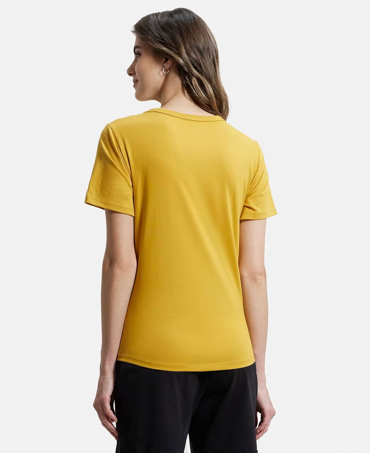 Women's Curved-Hem Cotton T-Shirt - Image 99