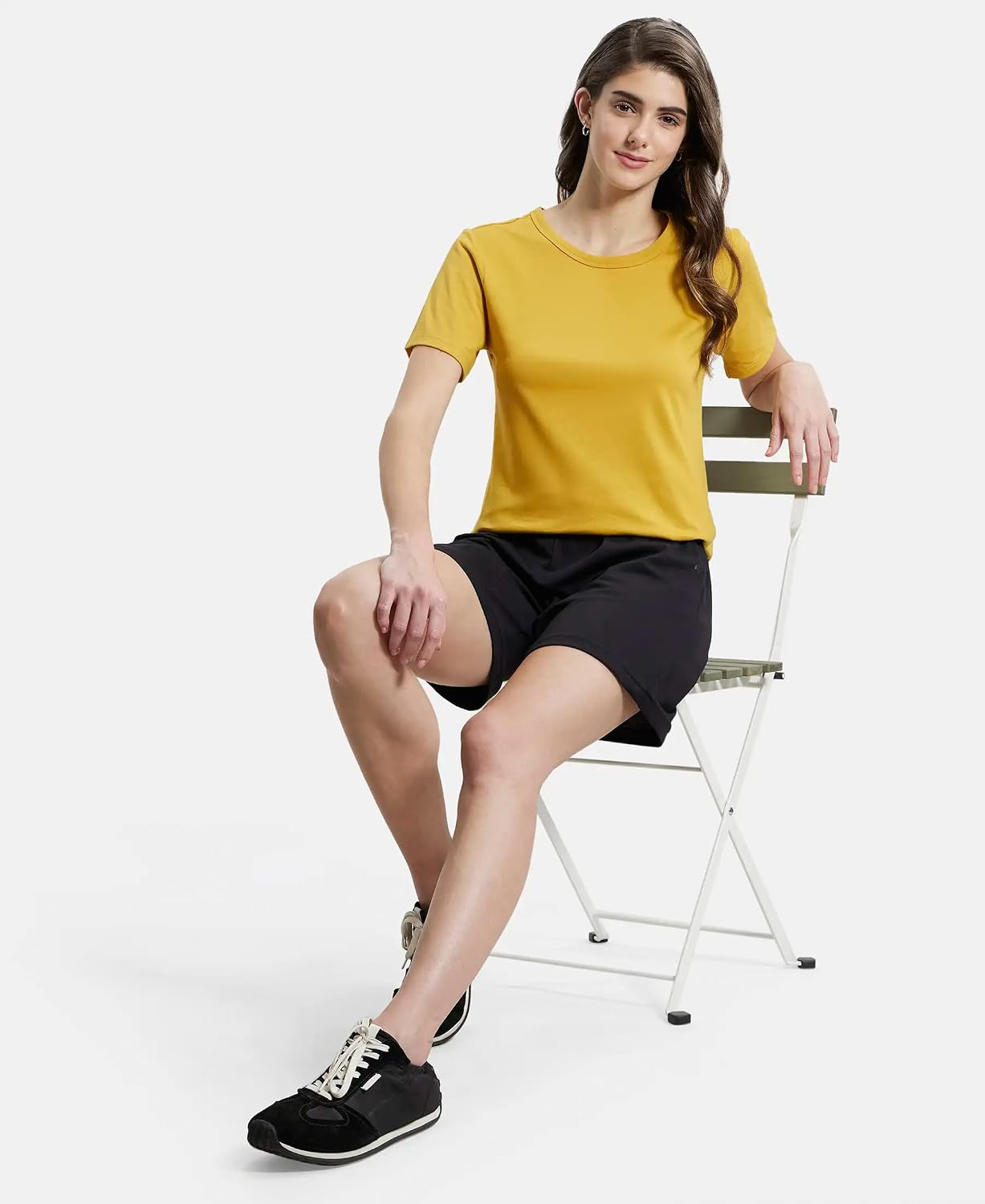Women's Curved-Hem Cotton T-Shirt - Image 102