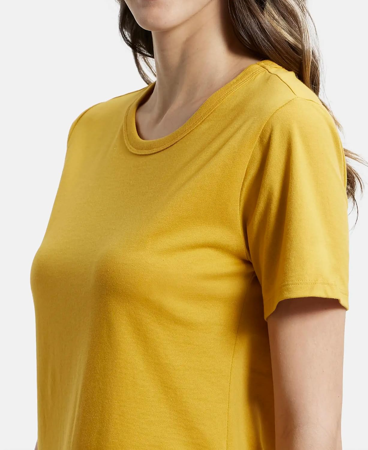 Women's Curved-Hem Cotton T-Shirt - Image 103