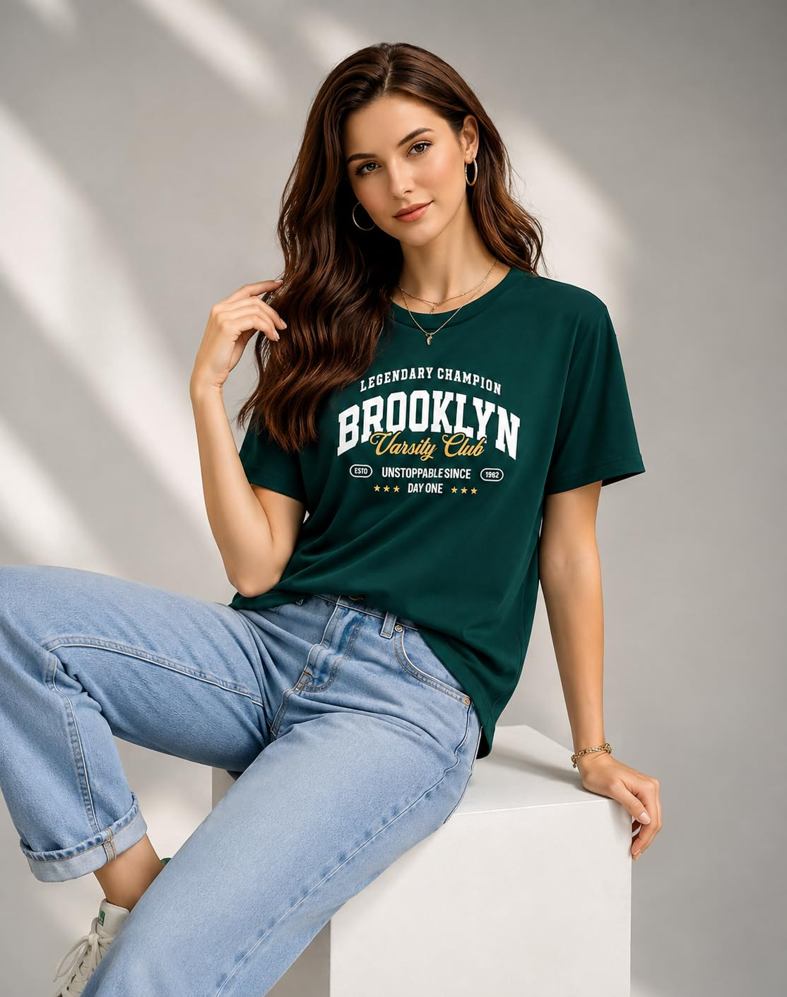 Women's Loose-Fit Graphic T-Shirt - Image 42