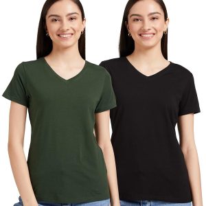 Women's Stretch Cotton V-Neck T-Shirt