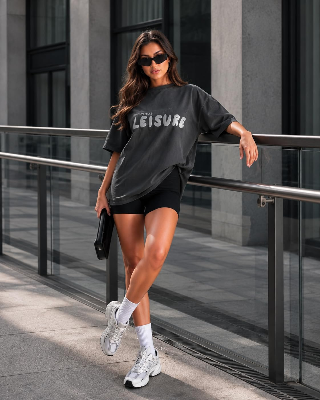 Women's Oversized Printed Longline T-Shirt - Image 6