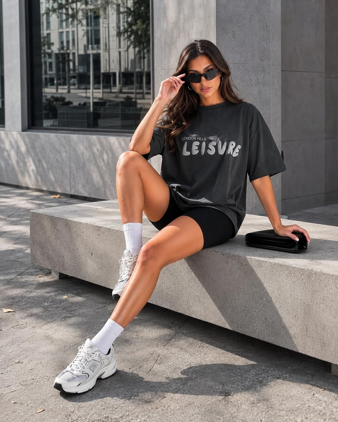Women's Oversized Printed Longline T-Shirt - Image 7