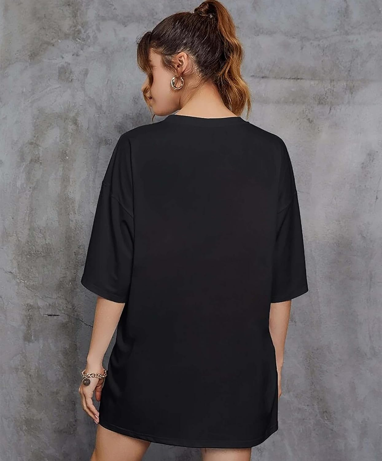 Women's Oversized Printed Longline T-Shirt - Image 11