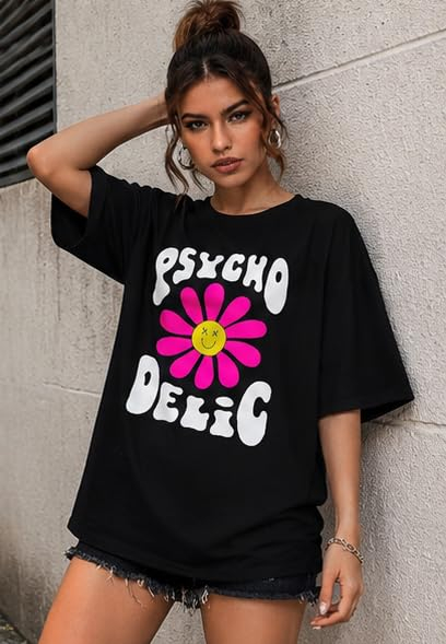 Women's Oversized Printed Longline T-Shirt - Image 14
