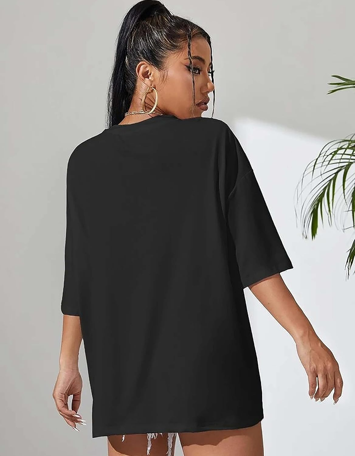 Women's Oversized Printed Longline T-Shirt - Image 19